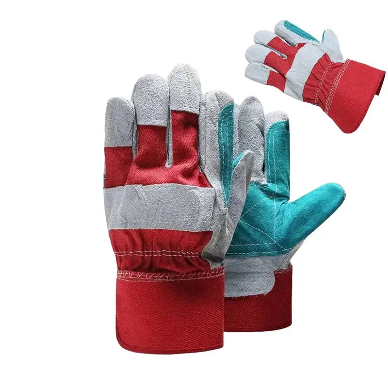 

Welding Gloves Heat Resistant Leather Cowhide Work Gloves Weld Work Gloves Firm Grip Blacksmith Gloves For Gardening Chainsaw