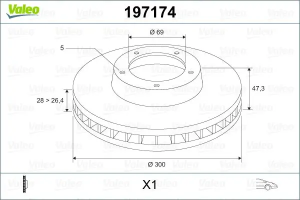 

197174 for ten brake disc mirror IX35 10 SONATA 05 TUCSON 08 RIO 11 for SPORTAGE 04 I40 11 MM