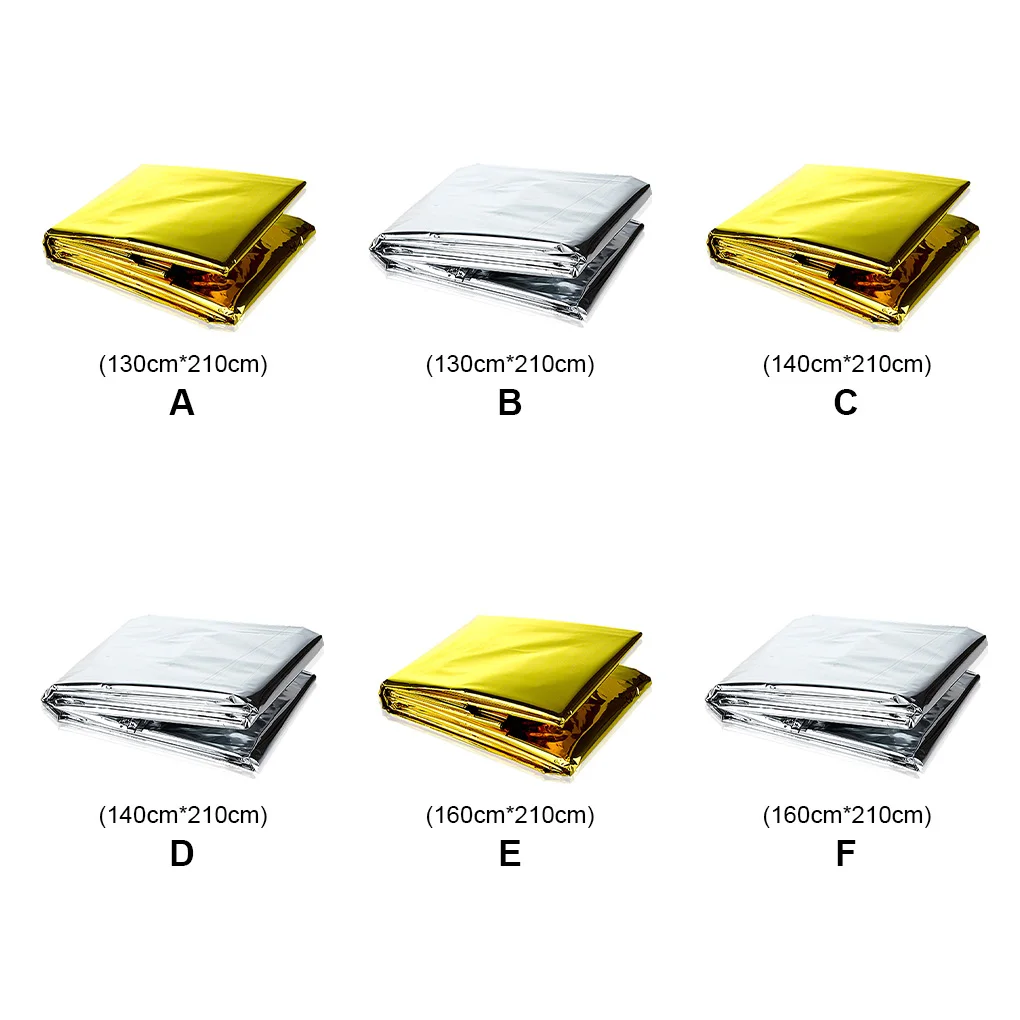 

Аварийное одеяло, наружная Водонепроницаемая термокрышка, альпинизм, сохраняет тепло, двухстороннее, блестящее золото, 130x210 см