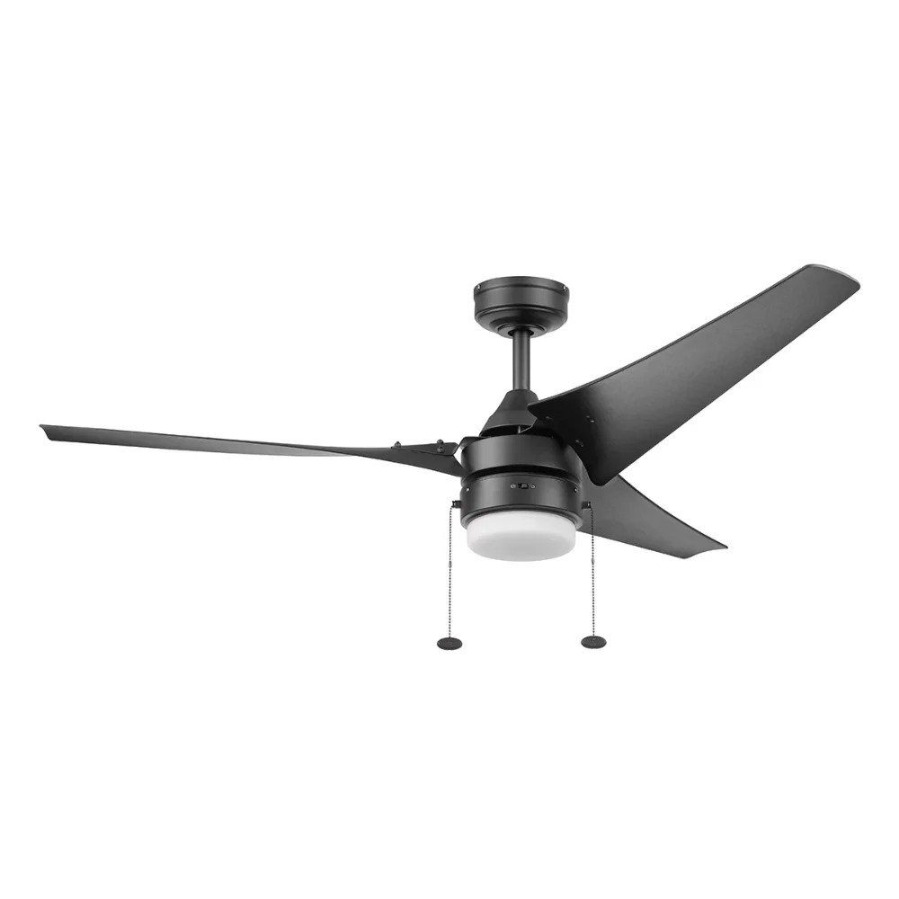 

Better Homes & Gardens 56” Black Indoor/Outdoor Ceiling Fan with 3 Blades, Light Kit, Pull Chains & Reverse Airflow