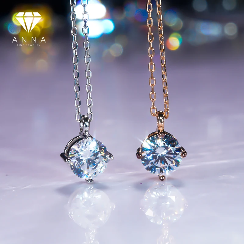 

Classic 4 Prongs 3ct Round Cut High Carbon Diamond Pendant 925 Sterling Silver Wedding Necklace Anniversary Fine Jewelry Gift