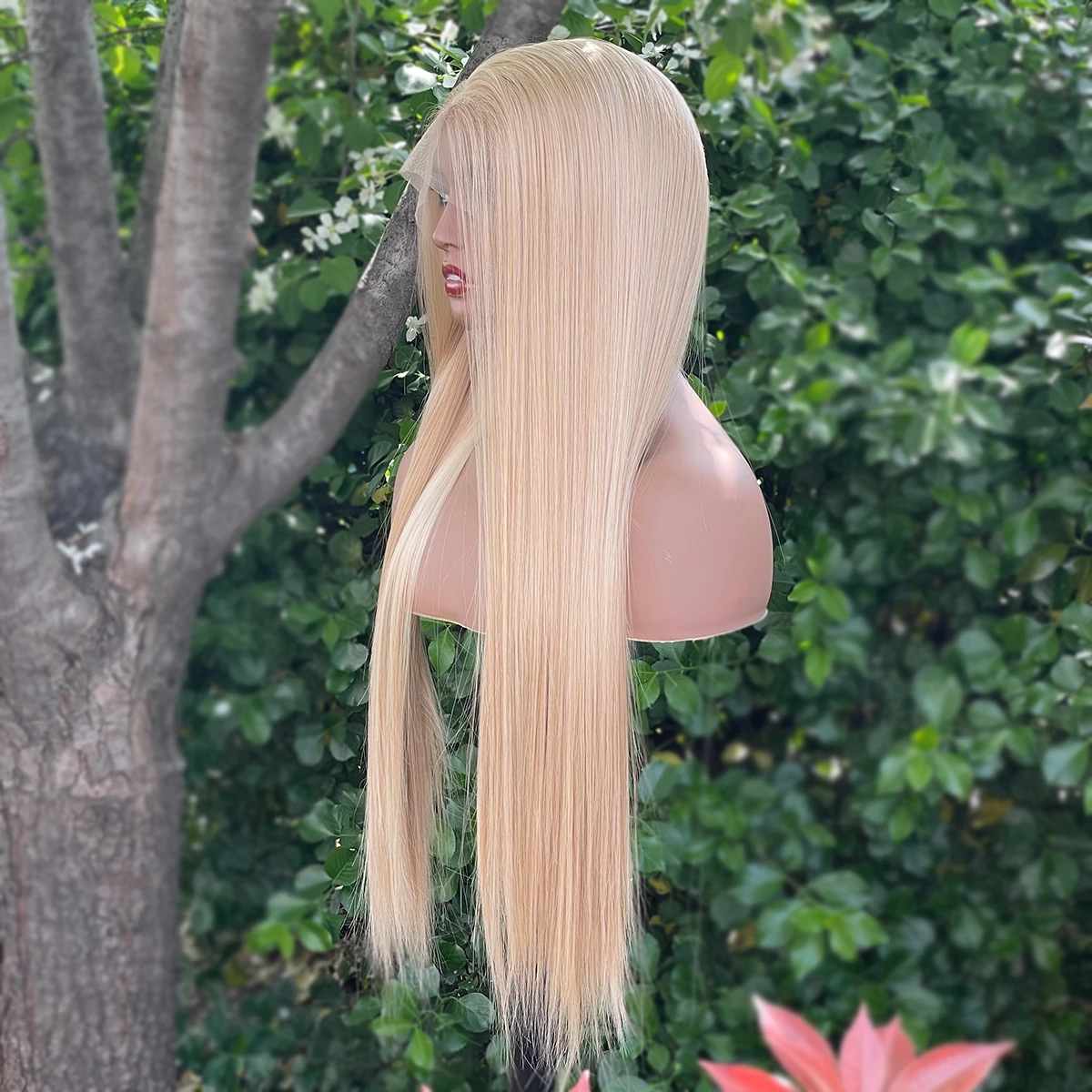 Блондинка смешанные коричневые мелированные 13x6 синтетические парики спереди