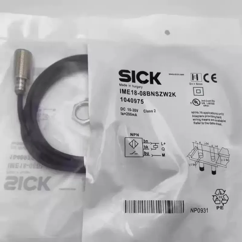 Фото Немецкий индуктивный датчик SICK IME12-08NNSZW2S 1040790 1040782, абсолютно новый, оригинальный, подлинный №2