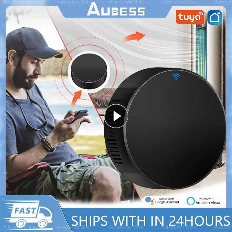 

AUBESS Tuya Smart Home WiFi IR Universal Remote Control With Temperature Sensor For TV Air Conditioner Alice Alexa Google