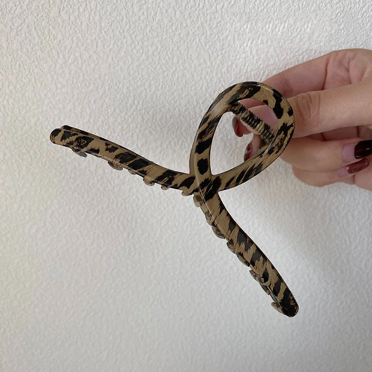Женские и женские акриловые заколки для волос модные головные уборы Леопардовый