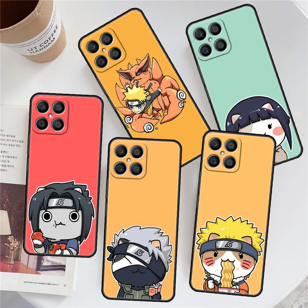 

Naruto Red Uchiha Sasuke Case For Huawei Honor X8 X9 P50 X7 50 20 8X Play 9A P40 P30 Lite P Smart 2021 Black Phone Coque