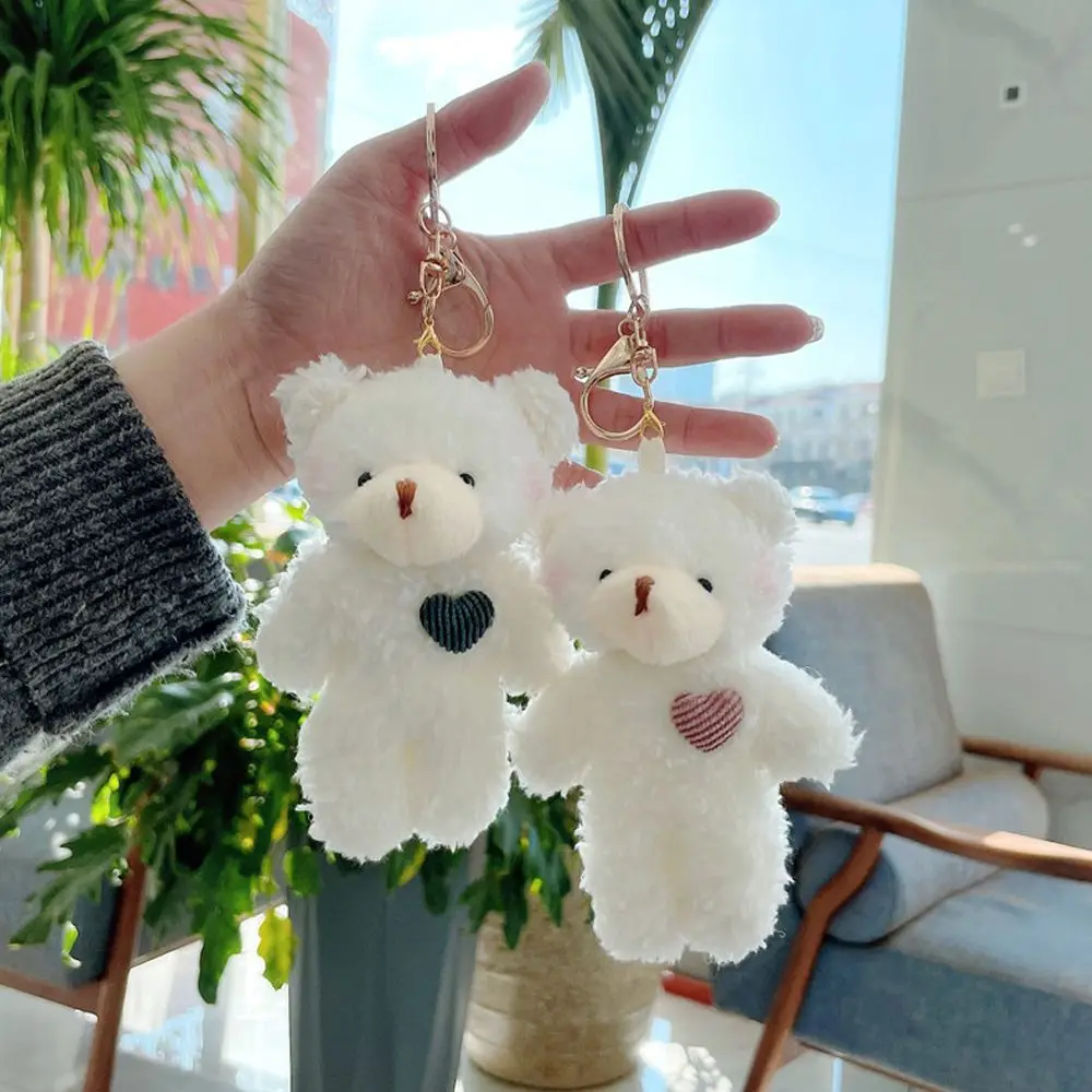

New Cute Bear Plush Mini Keychain Key Ring Pendant Toys