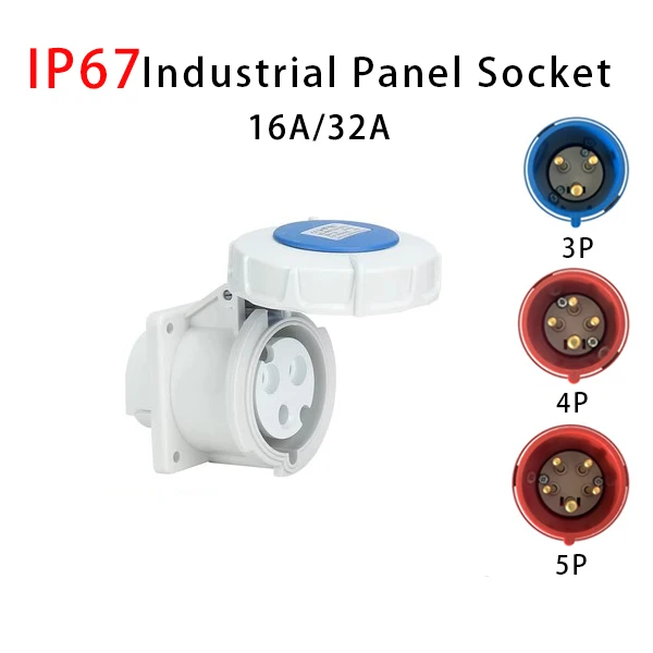 

Промышленный штекер и розетка IP67 3P/4P/5P 16A/32A