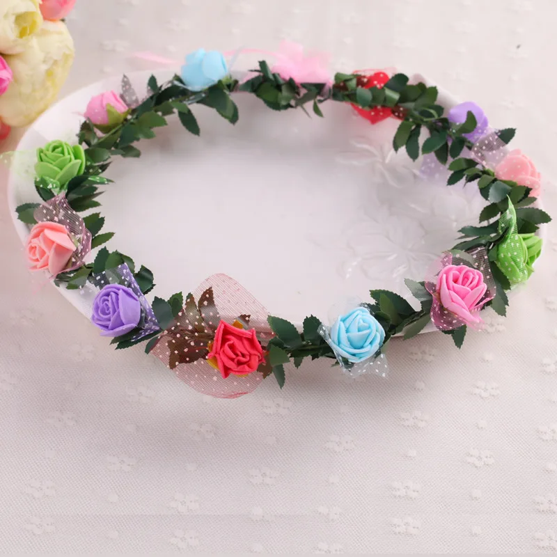 Ленточные Ободки с Цветами для Женщин и Девочек Розы - Цветочные Венки