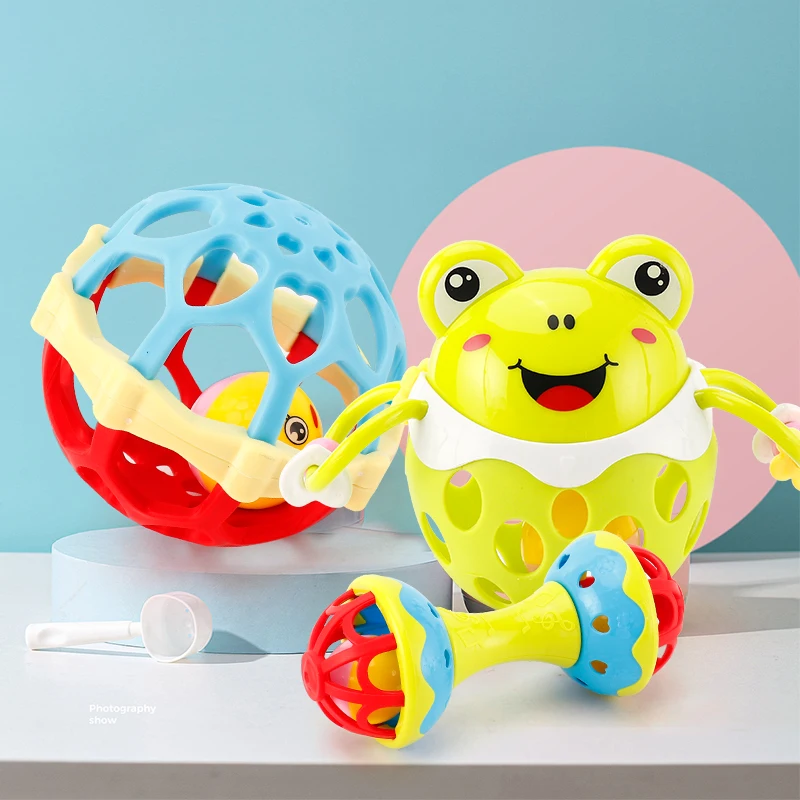 

Baby hand grip ball 3-6 months baby grip training hand bell newborn touch tactile toy baby toys developmental baby gifts