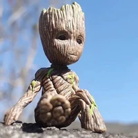 6cm tree man groot guardians of the galaxy marvel avengers anime mini toys action figure sitting groot kids toys gifts
