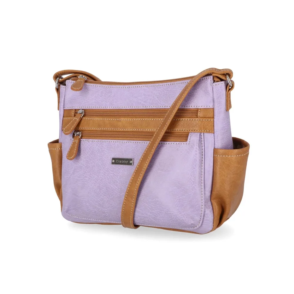 

Женская сумка из искусственной кожи, сиреневая/медовая сумка через плечо