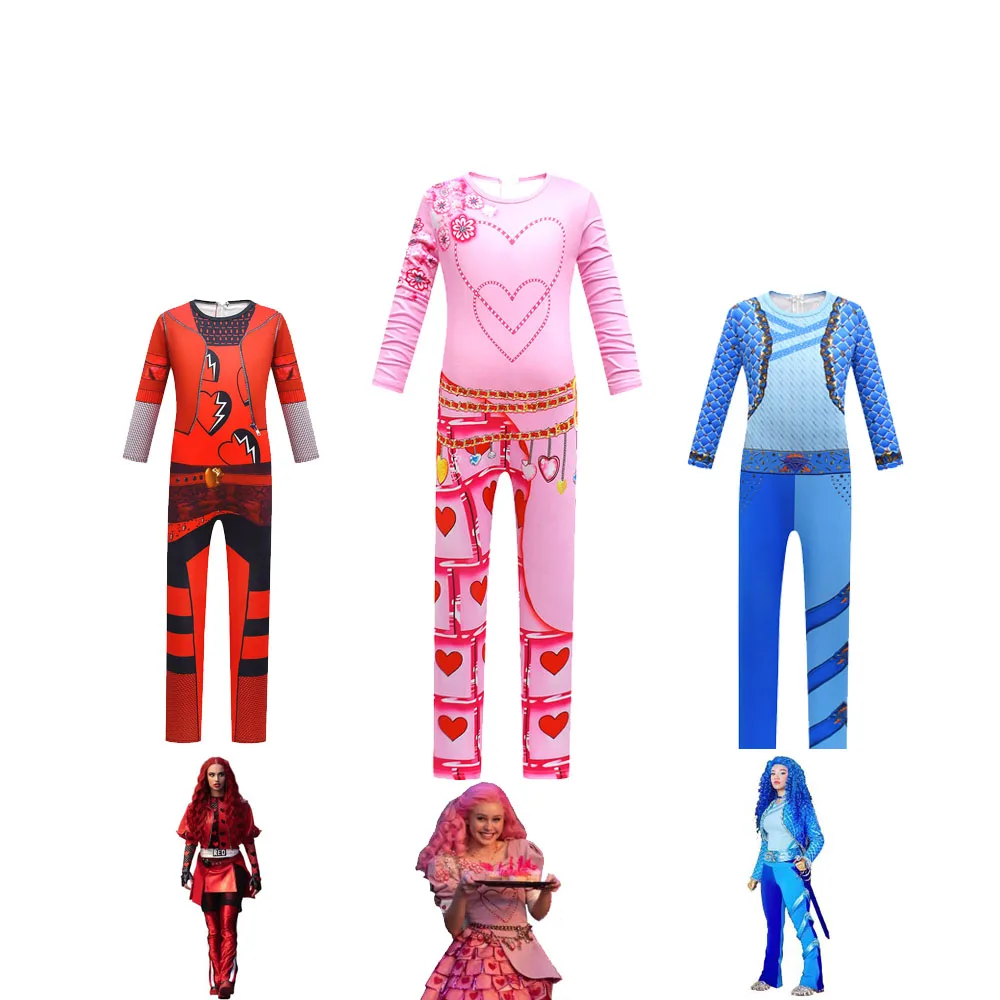 Красный костюм для косплея по мотивам фильма Птица Хэллоуин детские комбинезоны