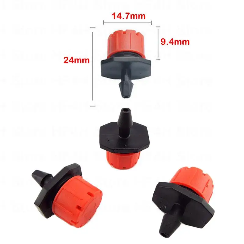 

50pcs 8 Holes Drip Garden Nozzles Scattering Adjustable Watering Sprinkler Irrigation Self Kit Head Spray Micro Flow Dripper B4