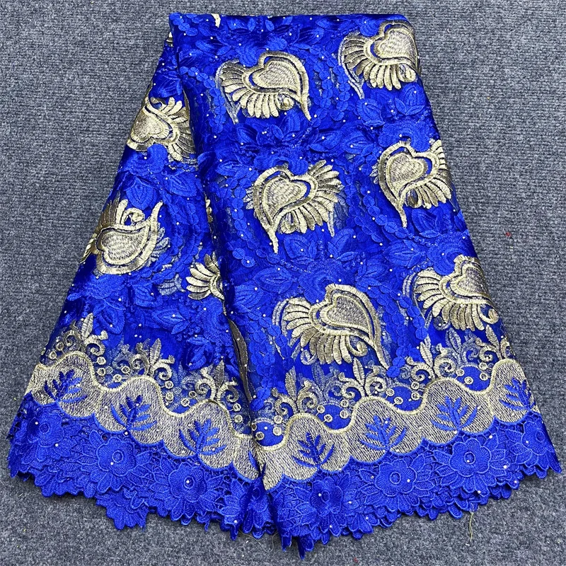 

5 Yard African Sequins Lace Fabric French Tulle Lace Fabric Glued Beaded Embroidery Mesh Fabric For Party Wedding Dress XM081701