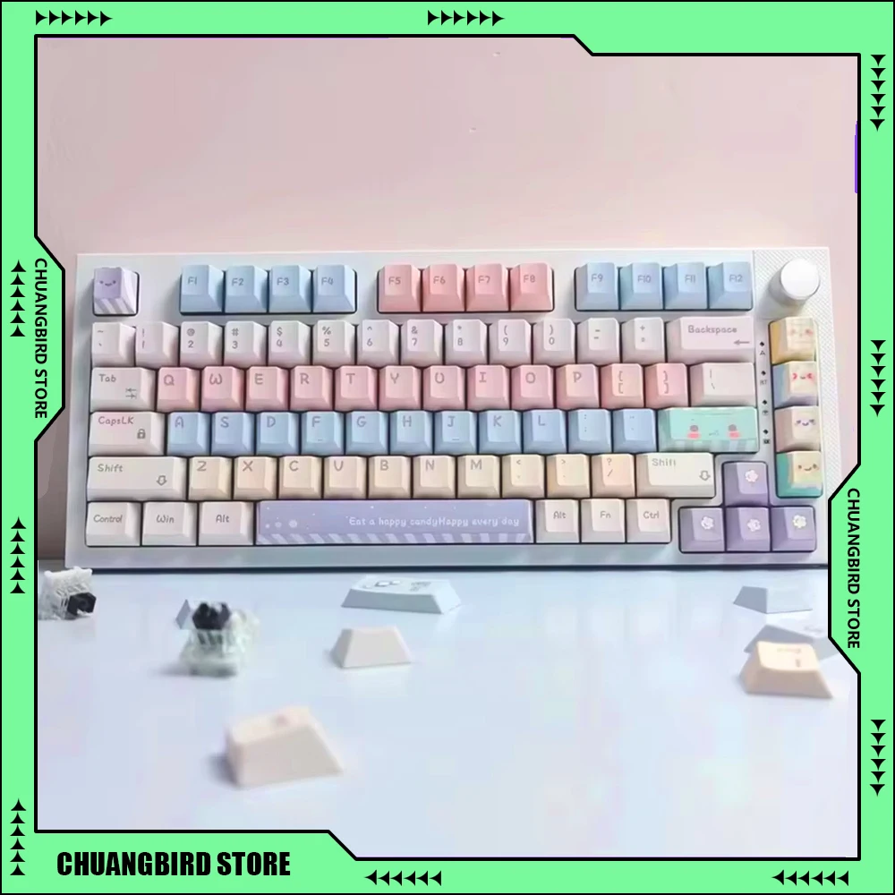 MOA Cherry PBT Dye красочные персонализированные колпачки для клавиш милые конфеты