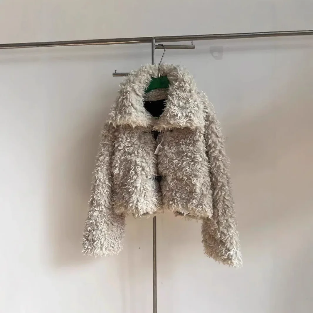 Новинка 2024 осенне-зимняя женская плюшевая куртка с капюшоном мягкий и ленивый