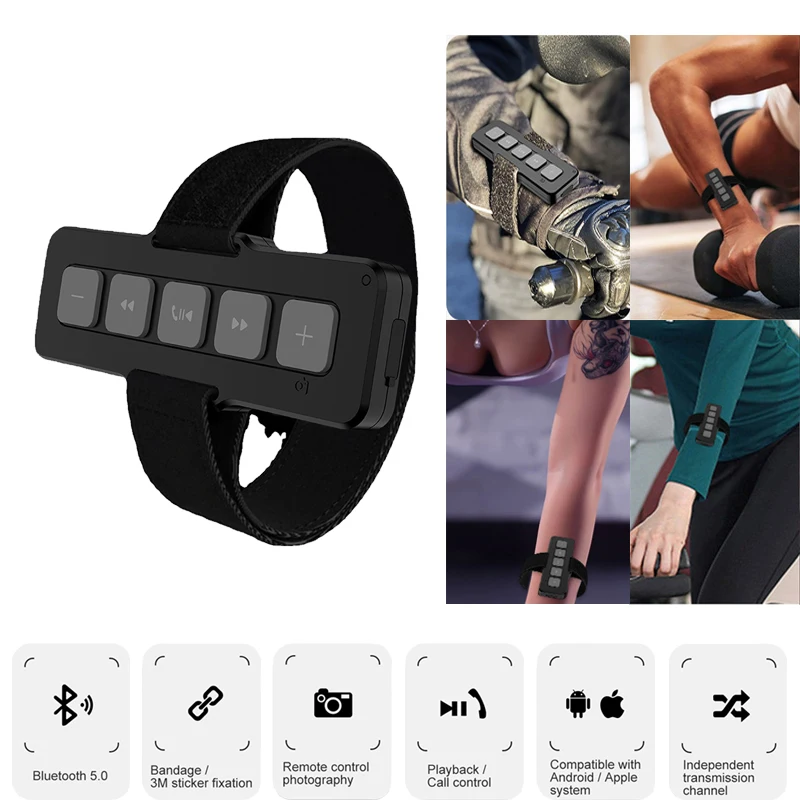 

Wearable & Stickable Wireless Bluetooth Remote Media Button For IPhone & Android Launch Siri/Google Assistant/Answer Calls/Music