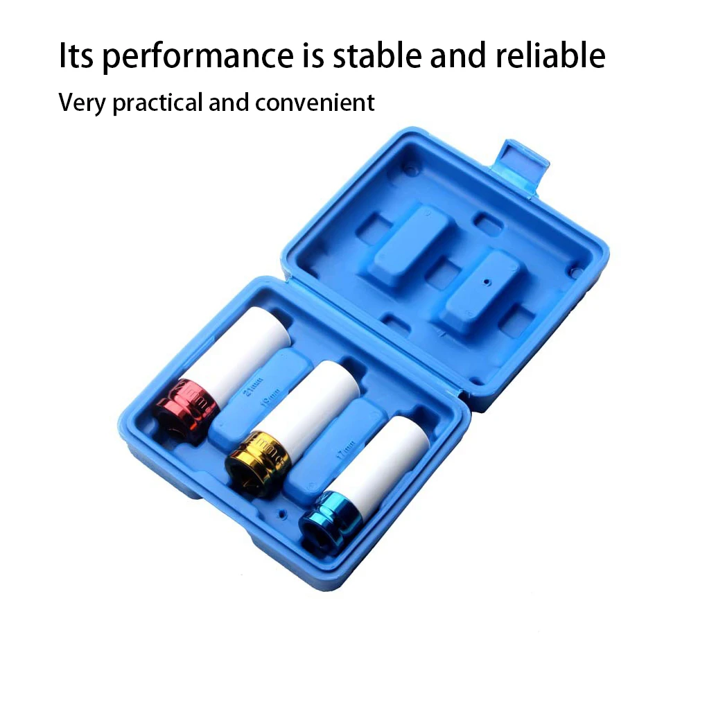

3PCS Lug Nut Socket Sleeve Wall Tire Protection Bicycles Machine Working