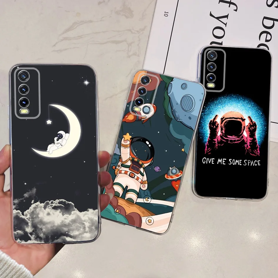 Симпатичная фотография астронавта для Vivo Y20 V2029 задняя крышка Мягкий силиконовый чехол Прозрачный Бампер для Vivo Y11s Y12s Y20s Y20g Y20i Coque