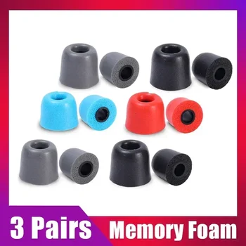 소음 차단 편안한 메모리 폼 이어폰 팁, 인이어폰용 이어 패드, 4.5mm 범용 이어버드, 3 쌍