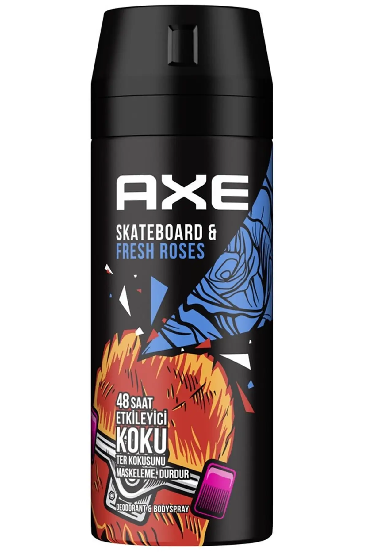 

Бренд: Axe, скейтборд и свежие розы, мужской дезодорант-спрей 150 мл, Категория: духи