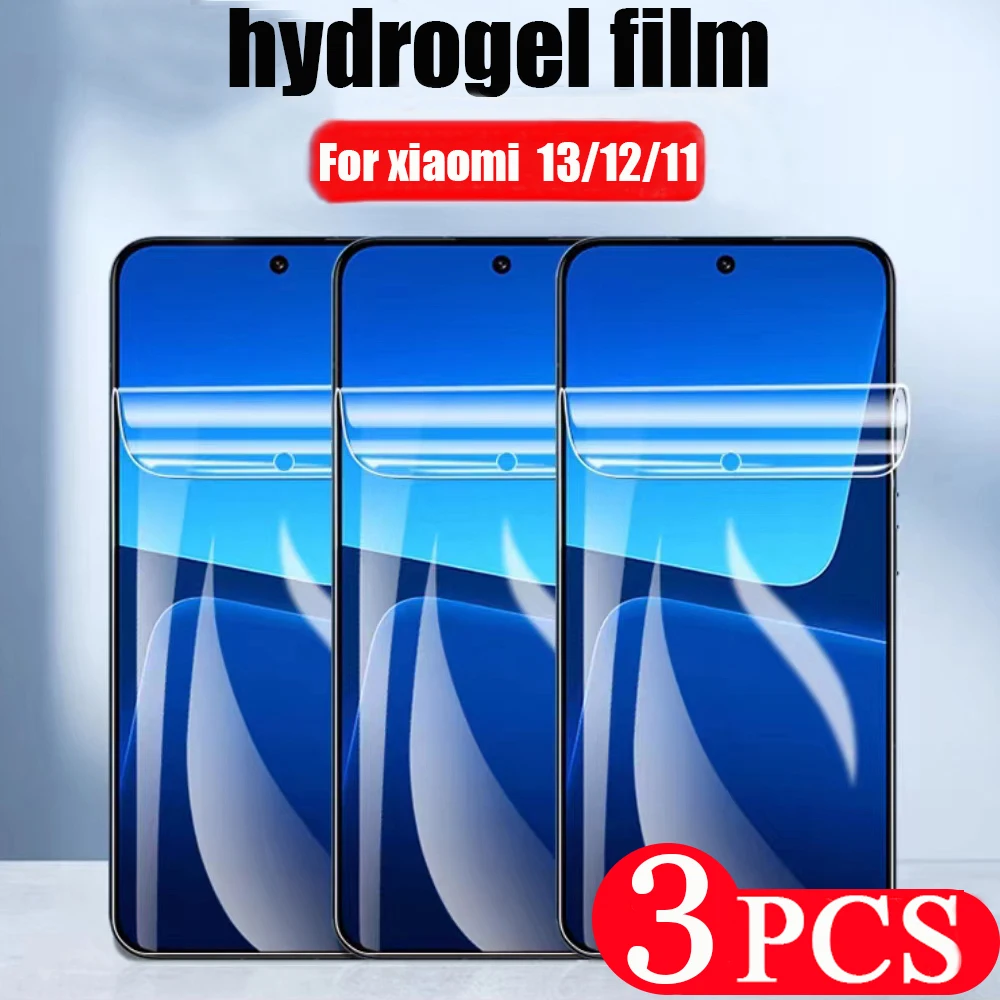 

3Pcs 9D for xiaomi 13 pro 12 lite NE 12s 11 10 Ultra 12T 11T 10T 12x 11i 11x 10s Hydrogel film phone screen protector Not Glass