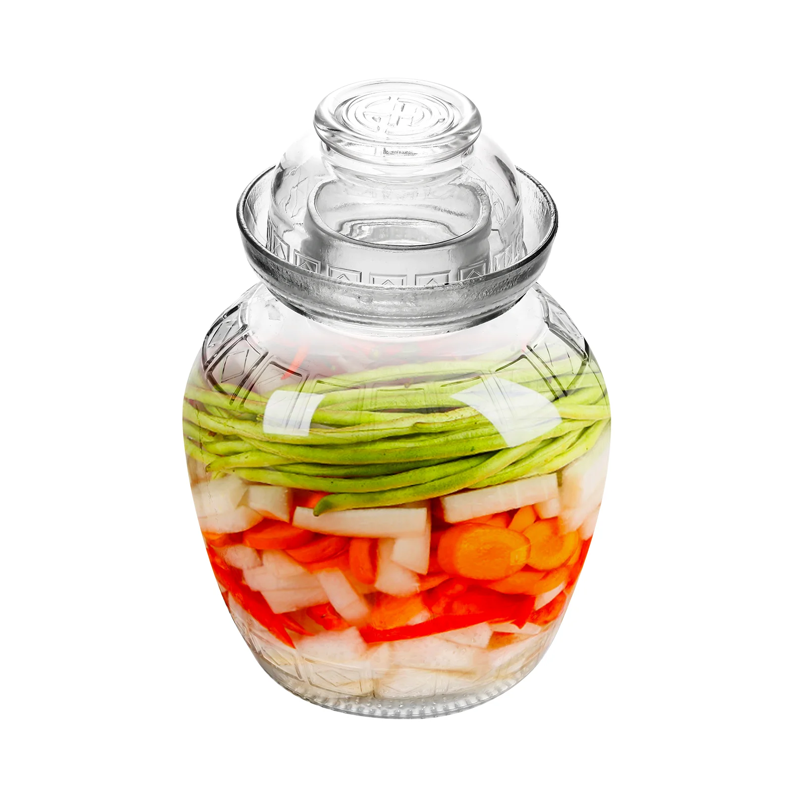 

Fermenting Jarcrock Fermentation Jars Kimchi Pickle Pickling Lids Containerstraditional Vessel Airlockkit Fermanting Lid