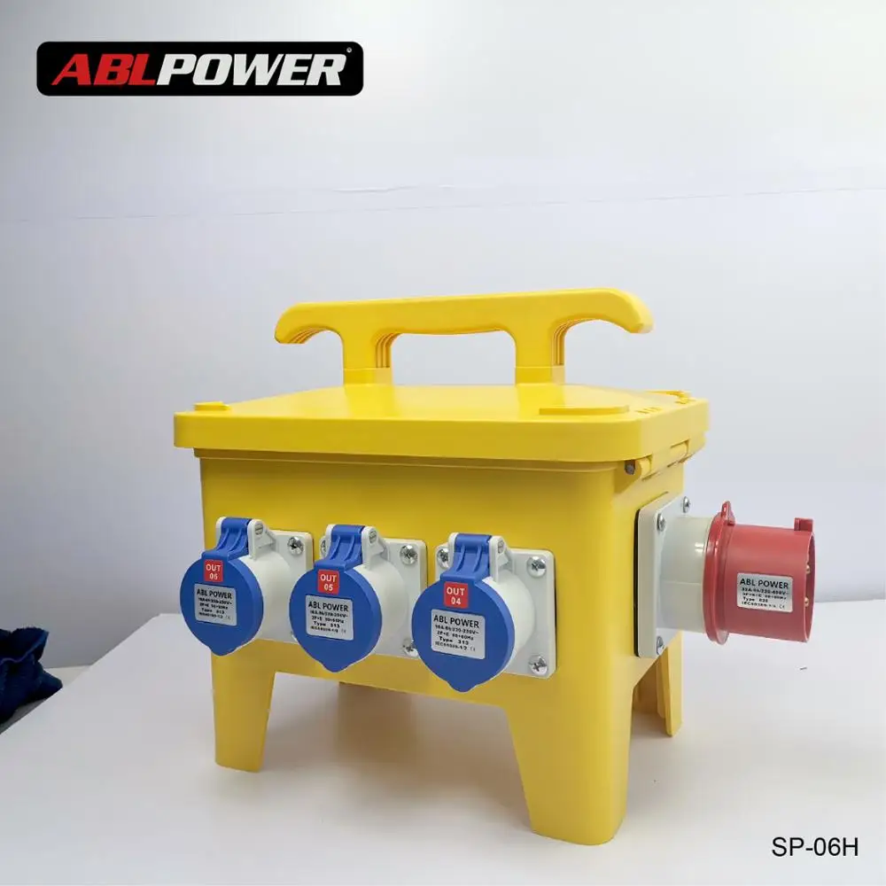 

Waterproof Combination Distribution Box Power Mobile Socket Box IP65 32A 6 channels