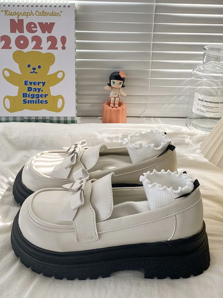 

Japanese Kawaii Mary Janes Shoes Women College Style Elegant Sweet Sandals Female Pure Color Casual Platform Shoes Winter 2023