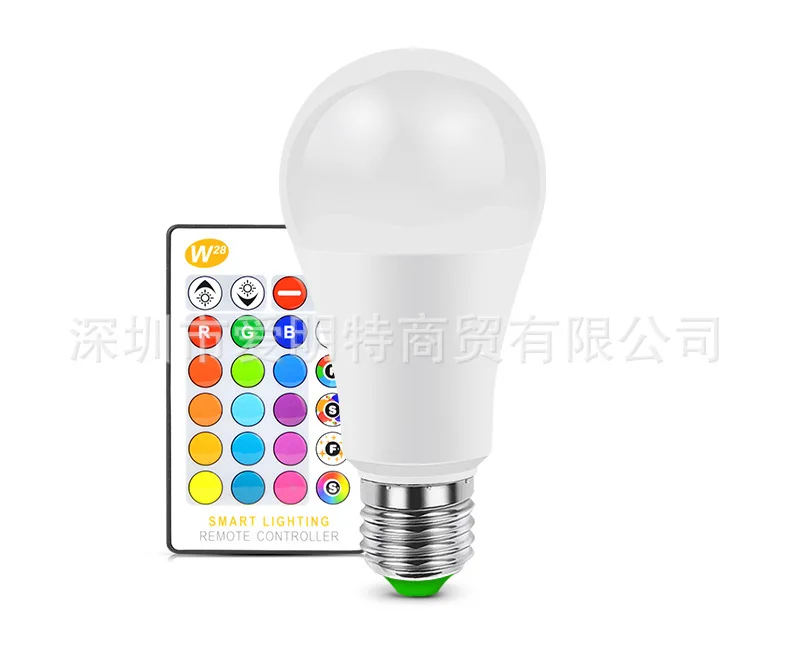 

220V 110V E27 RGB LED Bulb Light 20W 15W 10W 5W RGBWW Light LED Lampada Changeable Colorful RGBW LED Lamp With IR Remote Control
