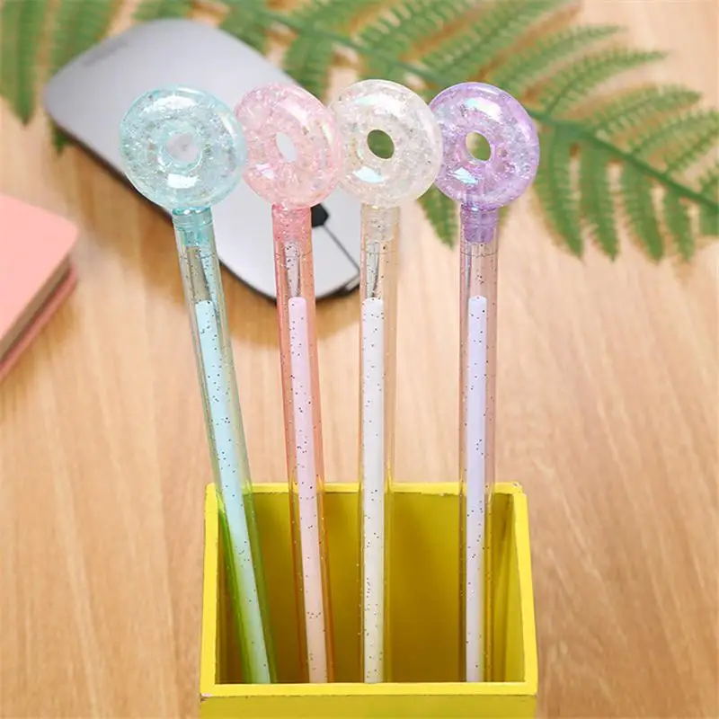 

1 Pcs Doughnut Neutral Pen Cartoon Learning Stationery Little Fresh Office Signature School Supplies Neutral Pen Writing Tools