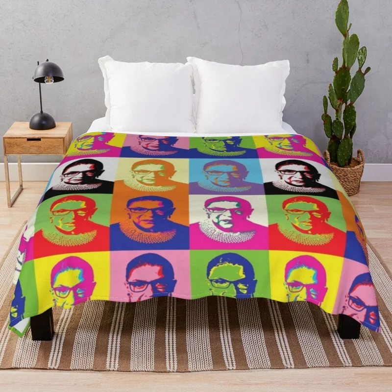 

Ruth Bader Ginsburg Thick blankets Veet Print Warm Throw Blanket for Bedding Home Cou Office