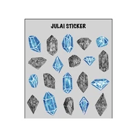 sticker sheet watercolor gems bullet journal stickers planner stickers scrapbook stickers watercolor gems stickers