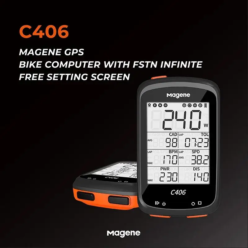 

Велосипедный компьютер Magene C406, беспроводной смарт-компьютер для горных и дорожных велосипедов, спидометр, водонепроницаемый беспроводной велокомпьютер с секундомером и Bluetooth