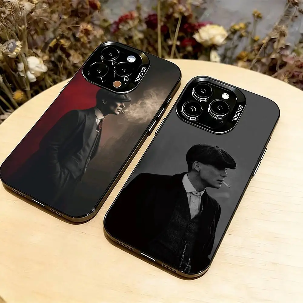 Фото Чехол для телефона Peaky Blinders Tommy Shelby для iPhone 17, 16, 15, 14, 13, 12, 11 Plus, Pro Max, XS, цветной серебристый чехол-накладка №1