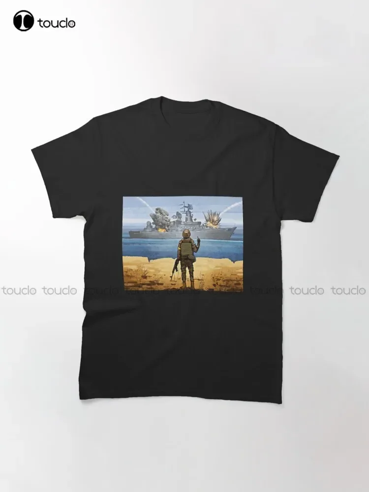 Russian Warship Go F Yourself The Profit Goes To Help For Civilian Population Of Classic T-Shirt Skull Shirts Men Xs-5Xl New
