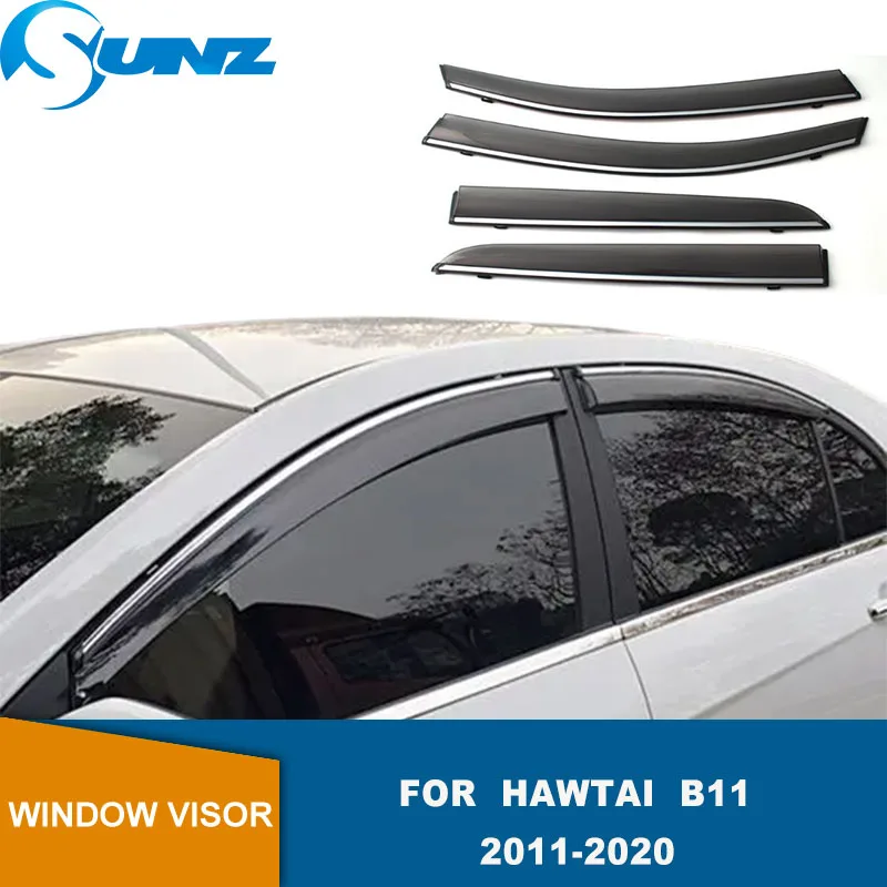 

Side Window Visor For Hawtai B11 2011 2012 2013 2014 2015 2016 2017 2018 2019 2020 Weather Shield Sun Rain Guards SUNZ
