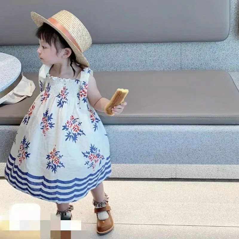 

Baby Girls Dresses Kids Summer Dresses Cute Flower Print Children Casual Clothes Princess Dresses for Girls