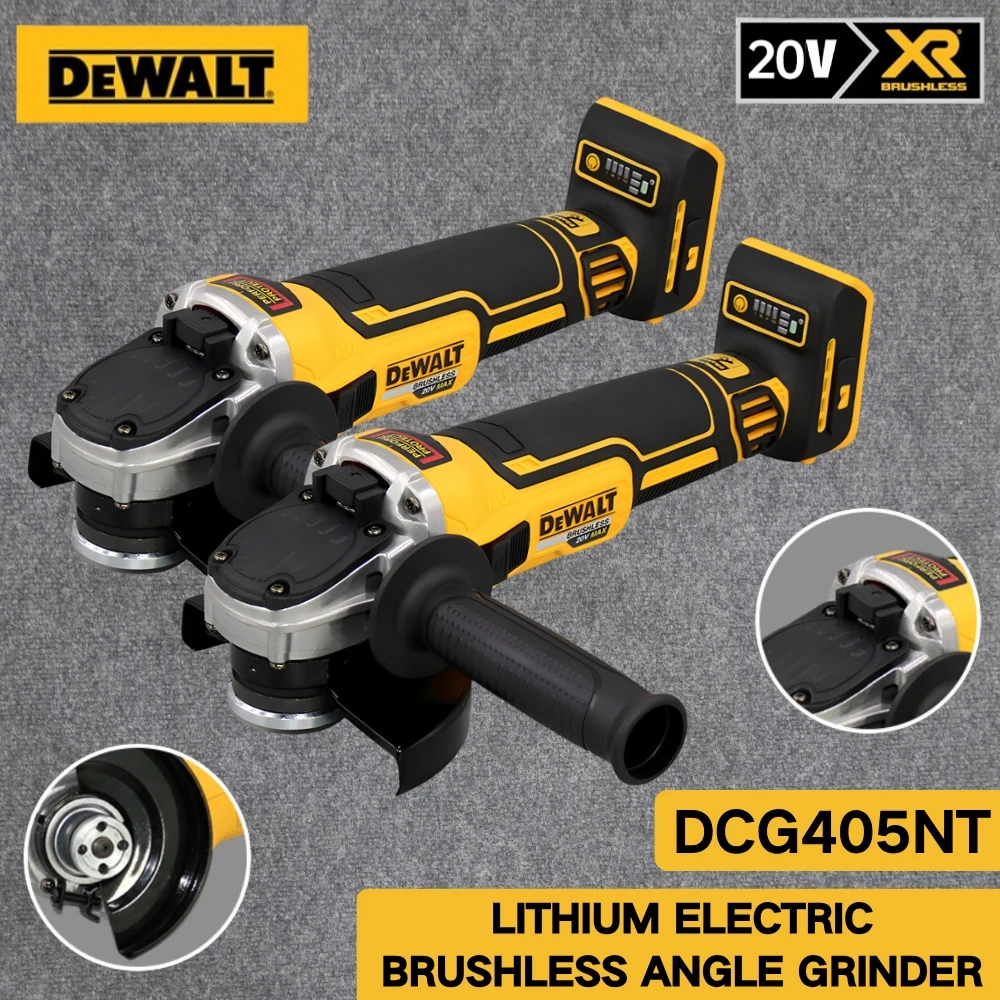DEWALT Безщёточная угловая мельница DCG405NT портативная беспроводная ударная