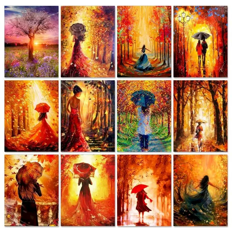 

GATYZTORY DIY Acrylic Pictures By Number Landscape For Adult Gift Oil Painting By Number Art Paint By Number Kits Home Decor