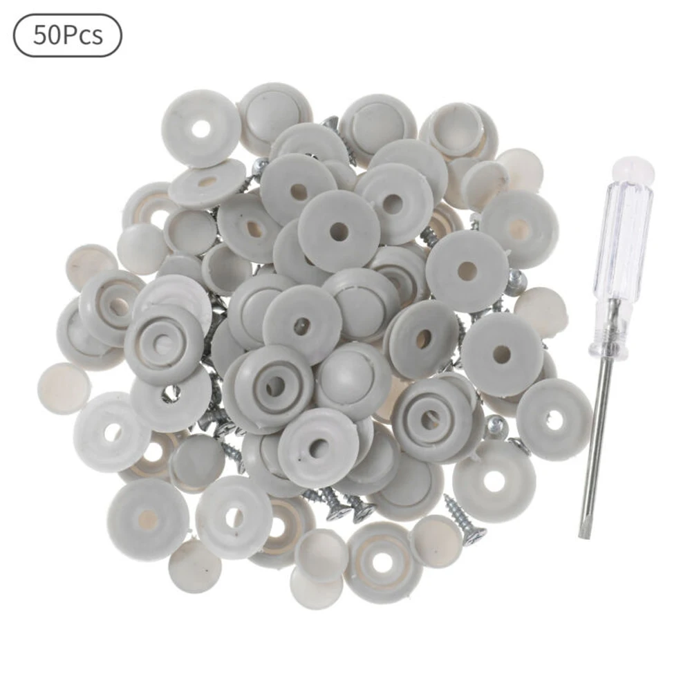 

Screwdriver Car Button Snaps 50Pcs Brand New Plastic+Metal Universal 1.4cm Screw 2cm Button Automobile Interiors