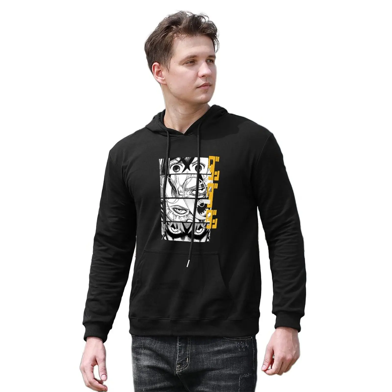 Dandadan Anime Eyes с пуловером Kaji мужская толстовка модная одежда большого размера