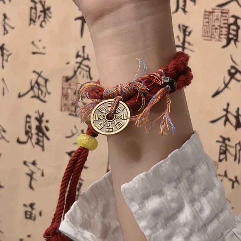 Китайский горный призрак браслет с деньгами национальный ветер тибетский ручной