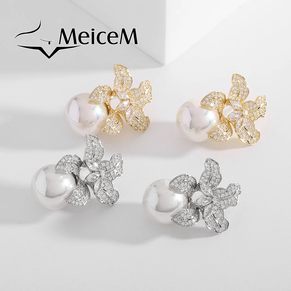 

New in Drop Earrings Flower Artificial Fashion Pearls Earings Jewelry Trendy Elegant 2023 Statement Aesthetic Earrings for Women
