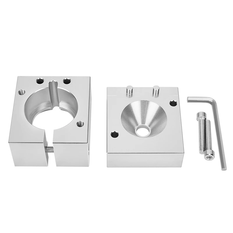 

Baffle / Cone Cups Guide Jig Drill Fixture Kit for 1-1/2'' ID 1.5' Cup 1.75" OD End Cap Cleaning Tube Filter, Aluminum