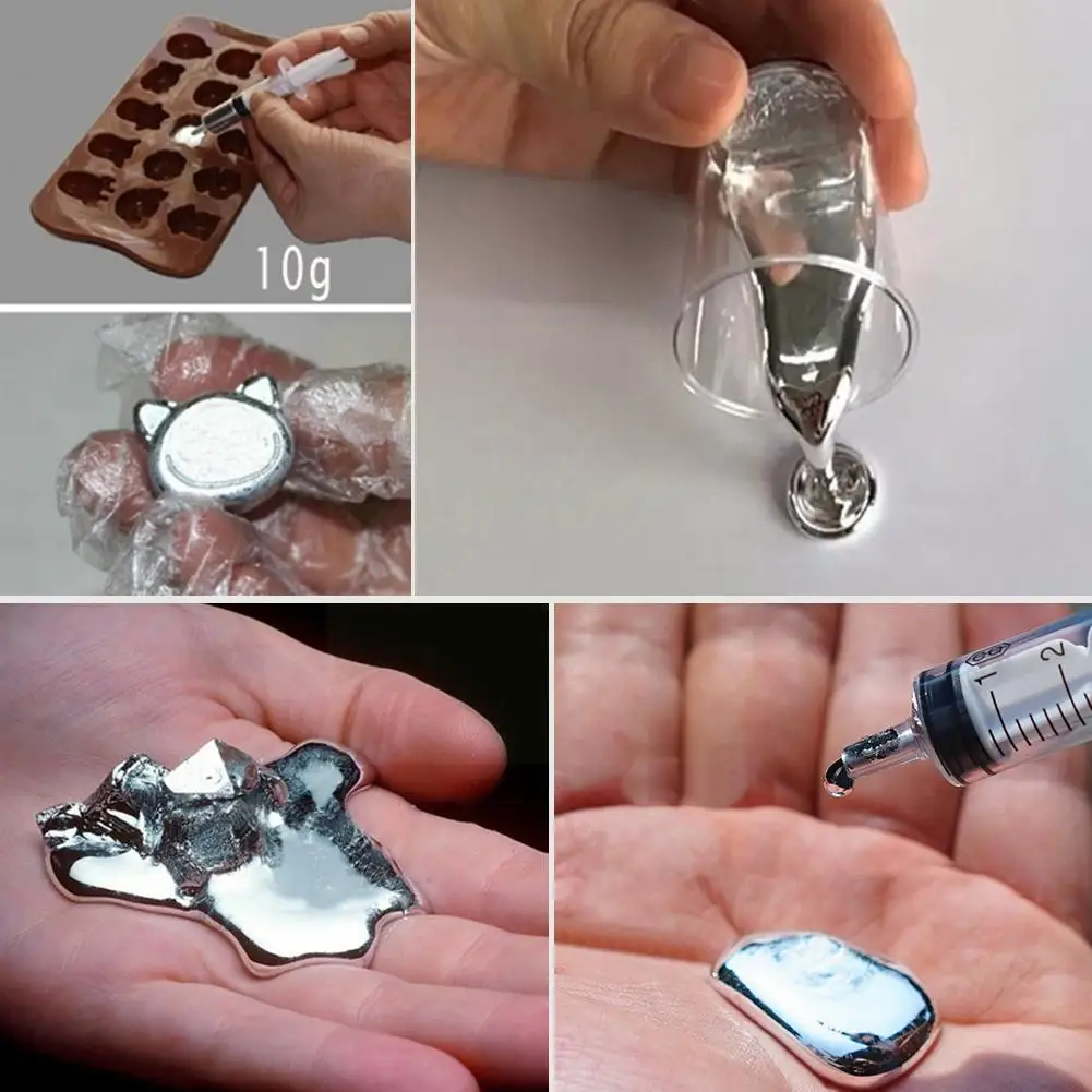 

99.99% Pure Gallium Low Melting Metal Toy Educational Magician Point Low Supplies Melting Metal Toy Props DIY X6Z0