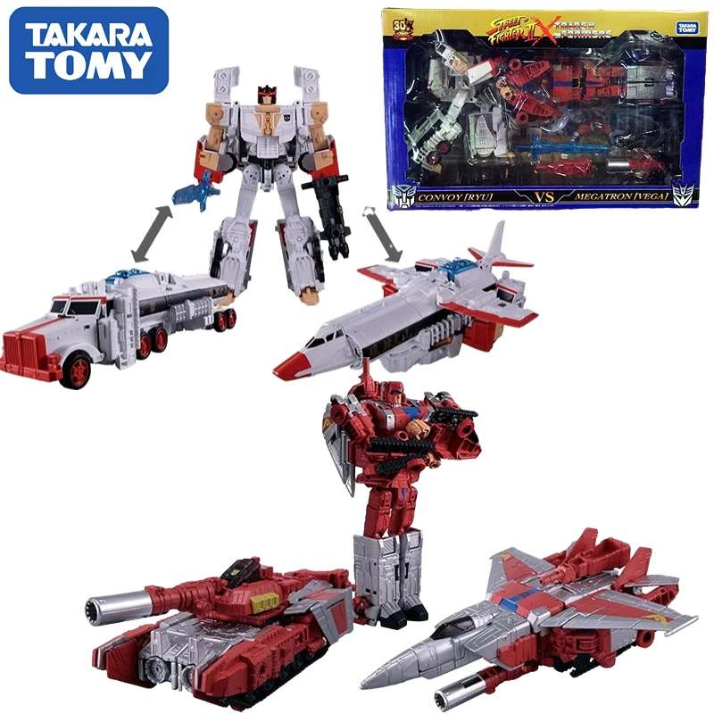 

Transformers TAKARA TOMY Street Fighter M.Bison General Ryu Takashi Crossover Set Original Genuine Polymorphic Deformation Toys