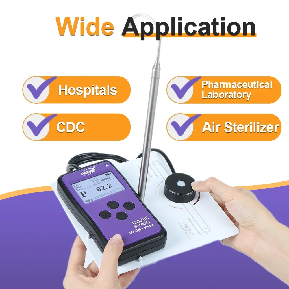 LS126C Измеритель УФ-излучения 254 нм UV интенсивности радиометра света
