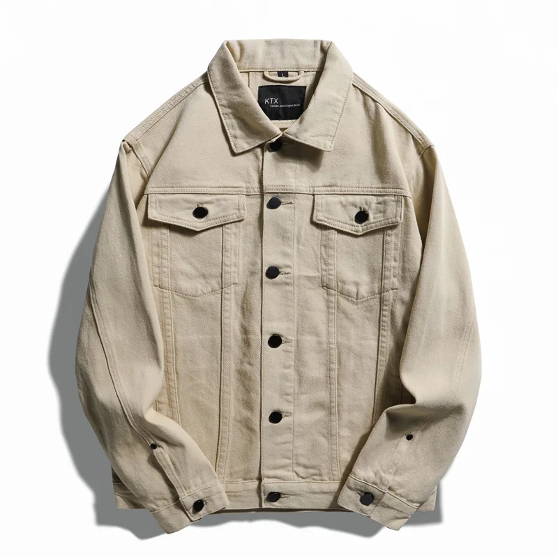 

Куртка джинсовая в японском стиле, свободная модная верхняя одежда с несколькими карманами, на плечах, в публичном стиле, для мальчиков-ковбоев, весна-осень